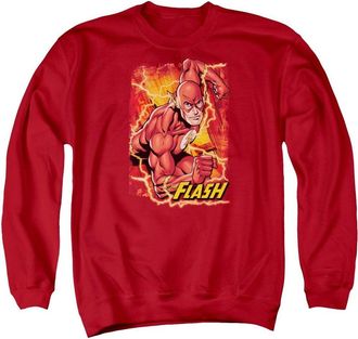 Gildan Justice League of America Flash Lightning Adult Crewneck Sweatshirt