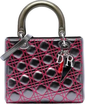Dior Pre-owned Leather dior-bags - Dames - Vintage Handtas - Grijs - ONE Size - Vintage