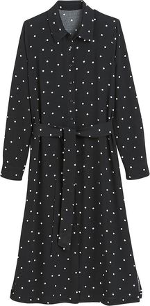 La Redoute Collections Hemdjurk met stippen, midi lengte