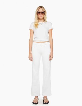 Mother Patch Pocket Mid Rise Maven Ankle Trousers In Totally Innocent