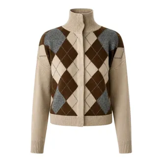 Max Mara Dames, Truien, Veelkleurig, Maat: M Leer