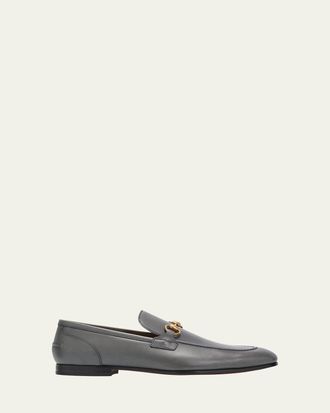 Gucci Mens Jordaan Leather Loafers