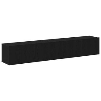 vidaXL Vidaxl - Conjunto De Mueble De Tv 2 Pcs Roble Negro 100 X 30 X 30 Cm