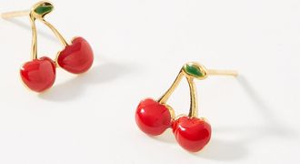 Simons Womens Small cherry earrings