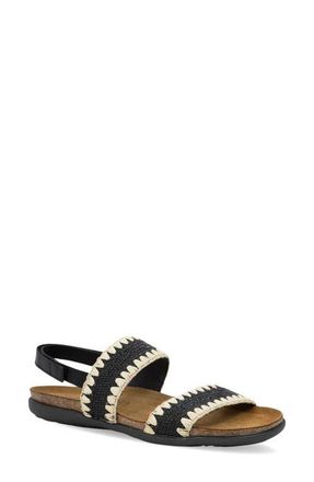 Naot Dylan Slingback Sandal in Black/Ivory at Nordstrom, Size 10Us