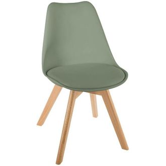 Atmosphera Silla Baya verde caqui - patas de haya Atmosphera créateur dintérieur