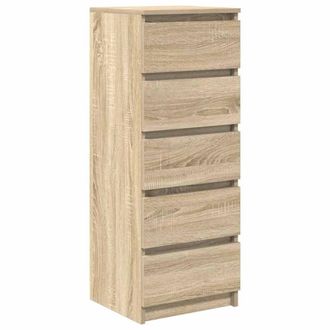 Berkfield Home Sideboard with Drawers Sonoma Oak 37.5x35x99 cm Engineered Wood in Light Brown