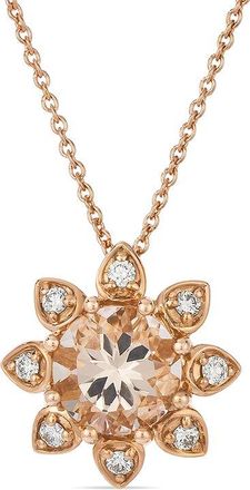 Le Vian 14K Rose Gold 1.00 Ct. Tw. Diamond & Morganite Pendant