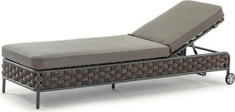 LLR Collection Premium Gartenliege Panama - Anthrazit/Braun