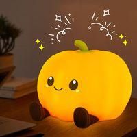 OEM L&aacute;mpara De Noche Con Forma De Calabaza, Recargable, Para Beb&eacute;s, Con 3 Niveles De Brillo Ajustables Con Solo Pulsar Un Bot&oacute;n, Temporizador De 20 Minuto