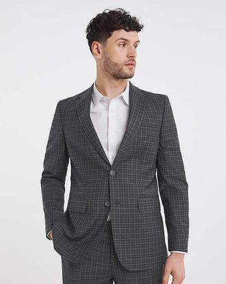 William Hunt Savile Row Gingham Suit Jacket