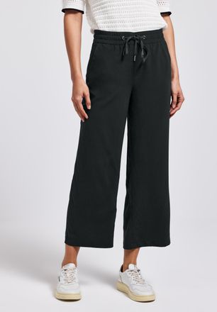 Street One Stoffhose STREET ONE Style Emee, Damen, Gr. 36, L&auml;nge 26, gr&uuml;n (pine grove gr&uuml;n), Web, Obermaterial: 100% Viskose, unifarben, normal 7/8-L&auml;nge, Hosen 