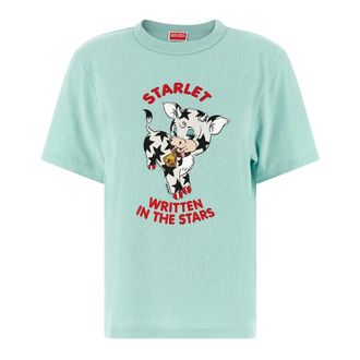 Kenzo T-Shirts, female, Blue, Size: L Cartoon T-shirt