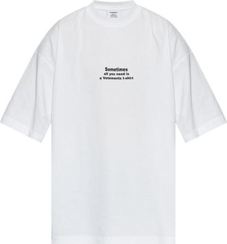 VETEMENTS T-shirt con stampa - Bianco