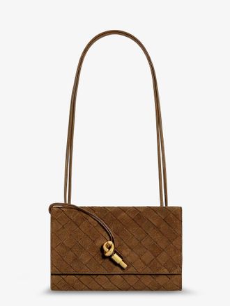 Bottega Veneta Borsa a tracolla in suede con motivo Intrecciato - BOTTEGA VENETA - gender_Woman