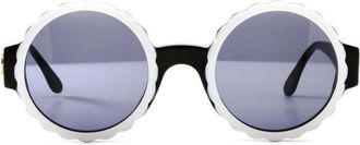 Chanel 1990s CC round-frame sunglasses - unisex - Acetate - One Size - Black