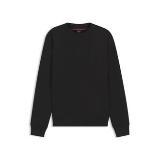 BOSS Relaxed-fit sweatshirt in cotton terry with embroidered logo