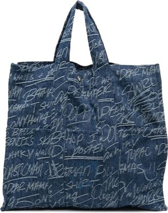 Sky High Farm Borsa tote con logo - Blu