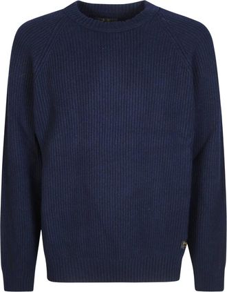 Filson Cascade Rib Crewneck - Heren - Ronde hals truien - Blauw - L - Wol - Truien & Vesten