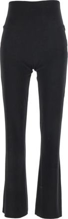 Norma Kamali Hoge Taille Wijde Pijp Zwarte Broek - Dames - Slim Fit Broeken - Zwart - XS - Broeken