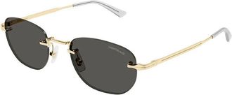 Montblanc MB0303S 001 Gold/Grey