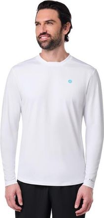 Coolibar Mens Long Sleeve Tennis T-Shirt - UPF 50+ Sun Protection - Tiebreaker in White at Nordstrom, Size Xx-Large