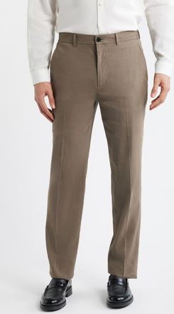 Theory Stretch Linen Blend Pants in Morel at Nordstrom, Size 33