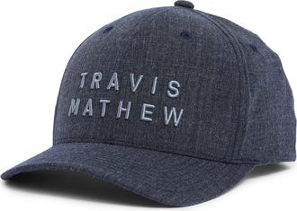 Travis Mathew Rockdale Snapback Baseball Cap in Heather Mood Indigo at Nordstrom Rack