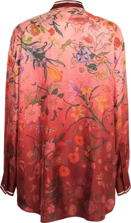 Gucci Womens Printed Silk Shirt