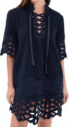 Sea New York Leila Cover Up Mini Dress In Navy