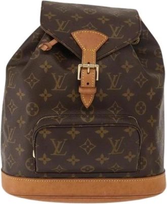 Louis Vuitton Pre-owned Backpacks, male, Brown, Size: ONE SIZE Pre-owned Vintage Montsouris Backpack