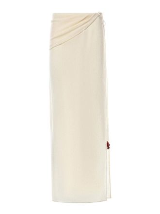 Magda Butrym Long Draped Skirt With Beads