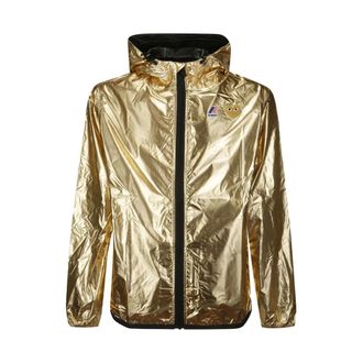 Comme Des Gar&ccedil;ons Metallic Heart Patch Hooded Jacket - Heren - Zomerjassen - Geel - M - Jassen