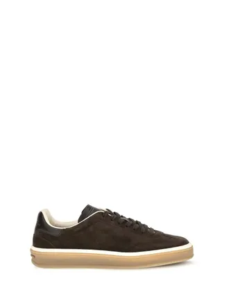 Loro Piana Womens Sneakers Tennis Walk Suede Black Trainers