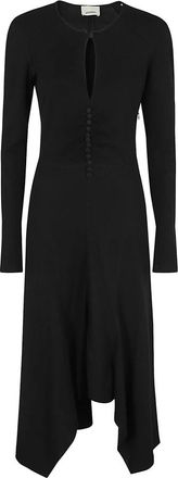 Isabel Marant Elegante Dorya Jurk - Dames - Casual kleedjes - Zwart - XS - Wol - Kleedjes