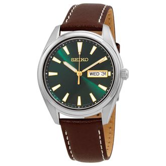 Seiko Neo Classic Quartz Green Dial Mens Watch SUR449P1