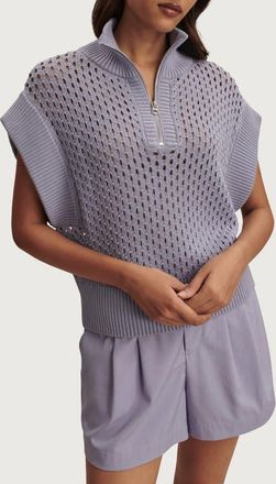 Varley Gaines Half Zip Sweater in Thistle Down at Nordstrom, Size Xx-Small