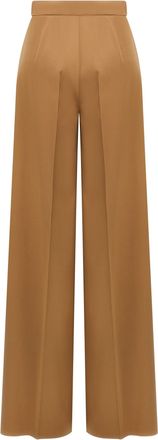 Max Mara Womens Brown Virgin Wool Casual Pants