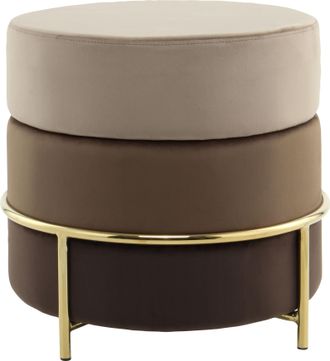 Kayoom Sitzhocker »Hocker Matilda 125, Komfortable runde Form, Gemütlicher Design-Hocker« 1 Stk. tlg. samtweich, elegant, gepolstert, grosse Sitzfläche