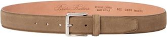 Brooks Brothers Su&egrave;de Rundleer Riem - Heren - Riemen - Beige - S - Leer - Accessoires