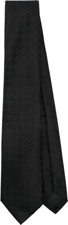 Emporio Armani Cravatta con logo jacquard - Nero