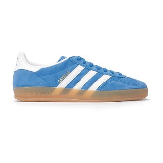 adidas Blauwe Gazelle Su&egrave;de Sneakers met Gouden Logo - Heren - Sneakers - Blauw - 41 1/3 EU - Su&egrave;de - Schoenen