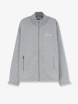Miu Miu Felpa Oversize in cotone con zip - MIU MIU - gender_Woman