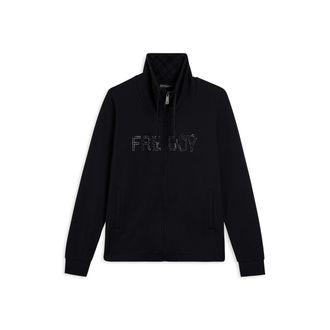 Freddy Felpa con zip, collo alto e fondo asimmetrico