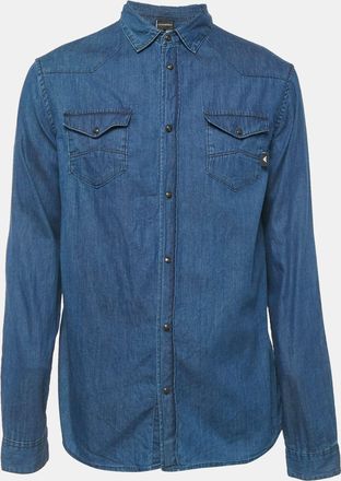 Emporio Armani Blue Chambray Long Sleeve Shirt