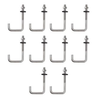OEM (10 Piezas) Perno De Anclaje Para Techo De Acero Inoxidable 304 M6x25x100mm, Gancho En J, Gancho De Pared, Ganchos De Varilla Larga Con Tuerca Hexagon
