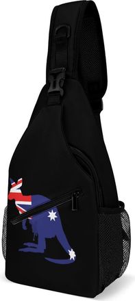 Generic Australia Flag Mens Crossbody Chest Sling Bag for Travel Hiking Lightweight Shoulder Bags with Small Side