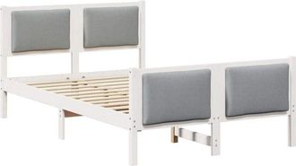 vidaXL Bed Frame with Headboard Light Grey 120 x 190 cm Fabric vidaXL