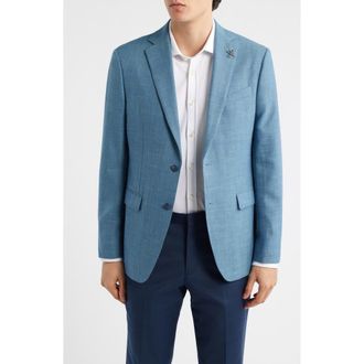 John Varvatos Bleecker Wool Blend Sport Coat in Blue at Nordstrom, Size 36 Regular