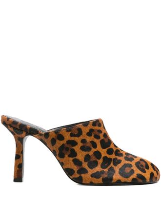 Schutz Mules con stampa animalier - Marrone